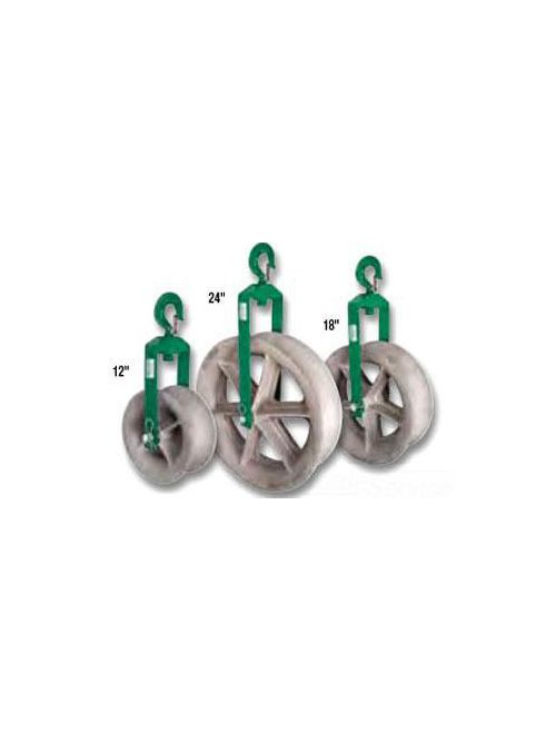 Product image for Greenlee 00845 24 Inch Aluminum Alloy Cable Puller Hook Sheave Unit
