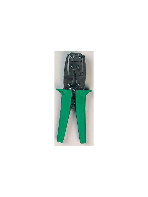 Product image for Greenlee K34GL 8.9" 10 to 6 AWG Adjustable Full Cycle Ratchet Wire Ferrule Crimping Tool