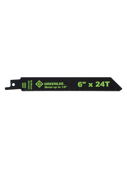 Greenlee 353-624 6 x 3/4 x 0.035 Inch Bi-Metal Straight Back Reciprocating Saw Blade Greenlee 353-624 6 x 3/4 x 0.035 Inch Bi-Metal Straight Back Reciprocating Saw Blade