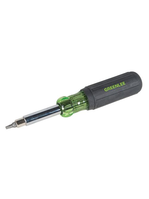 Greenlee 0153-43C 9-In-1 Chrome Plated Cushion Grip Handle Phillips/Square Recess/Flat/Hex Multi-Tool Driver Greenlee 0153-43C 9-In-1 Chrome Plated Cushion Grip Handle Phillips/Square Recess/Flat/Hex Multi-Tool Driver