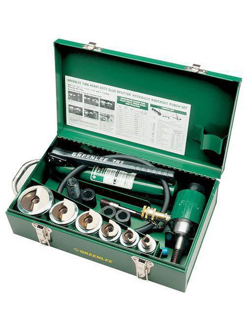 Greenlee 7506 1/2 x 2 Inch Hydraulic Knockout Punch Driver Kit
