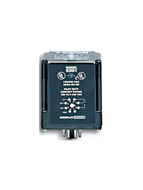 Product image for Greenlee 5201 190 to 480 VAC Adjustable Plug-In Motor Protector