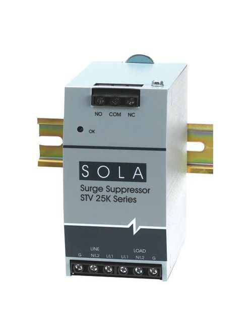 Product image for SolaHD STV25K-10S 120 VAC 20 Amp Input 1-Phase 2-Wire Din Rail Surge Protective Device