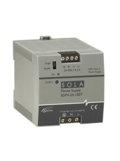Product image for SolaHD SDP4-24-100RT 24/28 VDC 4.2 Amp Output Din Rail Power Supply