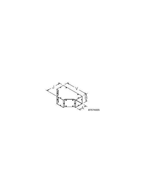 Hoffman F88T 8 x 8 Inch Steel Sweep Wireway Tee Hoffman F88T 8 x 8 Inch Steel Sweep Wireway Tee