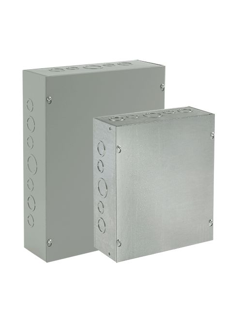 Hoffman ASE18X18X10 Painted Steel NEMA 1 Screw Cover Pull Box with Knockout Hoffman ASE18X18X10 Painted Steel NEMA 1 Screw Cover Pull Box with Knockout