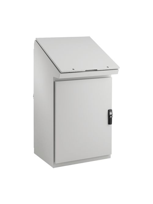 Hoffman PGLD1285DC 25 x 31.57 Inch 14 Gauge Steel 25 Degrees Sloped NEMA 12 Single Bay Dual Access Enclosure Desk Console Hoffman PGLD1285DC 25 x 31.57 Inch 14 Gauge Steel 25 Degrees Sloped NEMA 12 Single Bay Dual Access Enclosure Desk Console