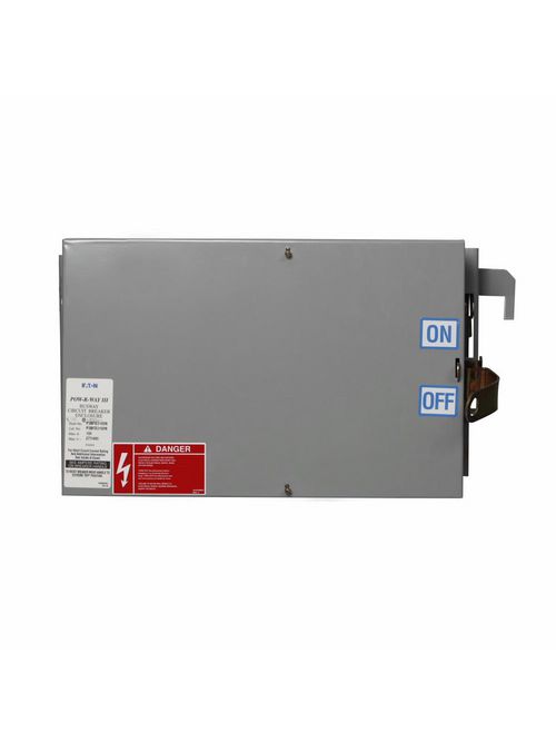 Product image for Cutler-Hammer P3F361RGH Pow-R-Way III, Fusible plug-in unit, Three-pole, Plug, 30A, 600V, Busway, 50% internal ground, R class fuses, Horizontal hanger