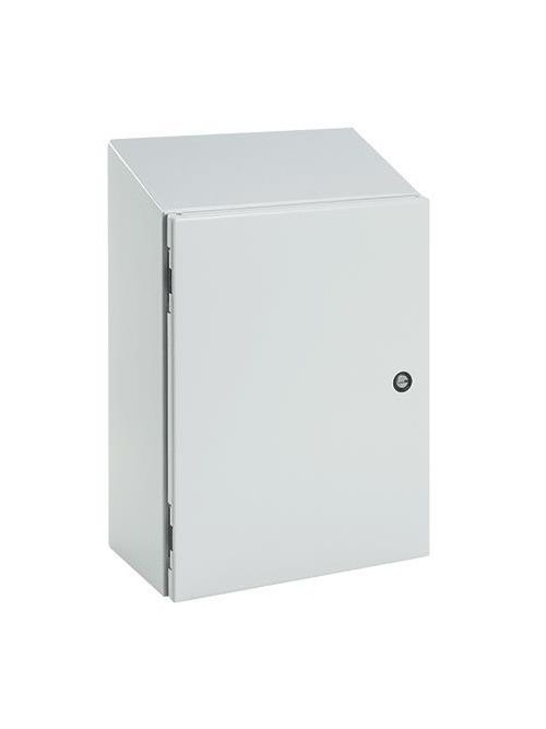 Hoffman CSD302412ST 30 x 24 x 12 Inch Light Gray 16 Gauge Steel NEMA 4 Sloped Top Wall Mount Enclosure Hoffman CSD302412ST 30 x 24 x 12 Inch Light Gray 16 Gauge Steel NEMA 4 Sloped Top Wall Mount Enclosure
