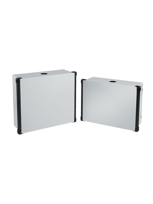 Hoffman CP354512 350 x 450 x 120 mm Painted 14 Gauge Steel NEMA 4 HMI Enclosure System with Black Extrusion Hoffman CP354512 350 x 450 x 120 mm Painted 14 Gauge Steel NEMA 4 HMI Enclosure System with Black Extrusion
