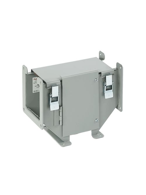 Hoffman F88LTC 8 x 8 Inch Steel Flat Outside Top Opening Wireway Tee Hoffman F88LTC 8 x 8 Inch Steel Flat Outside Top Opening Wireway Tee