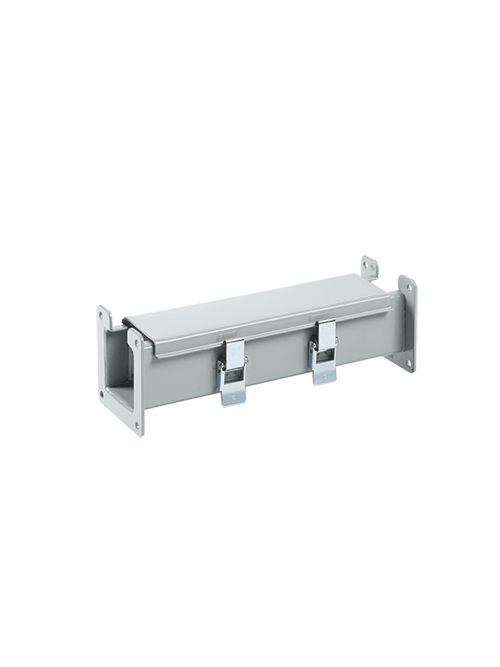 Hoffman F88L12 8 x 8 x 12 Inch NEMA 12 Gray Steel Lay-In Wireway Straight Section Hoffman F88L12 8 x 8 x 12 Inch NEMA 12 Gray Steel Lay-In Wireway Straight Section