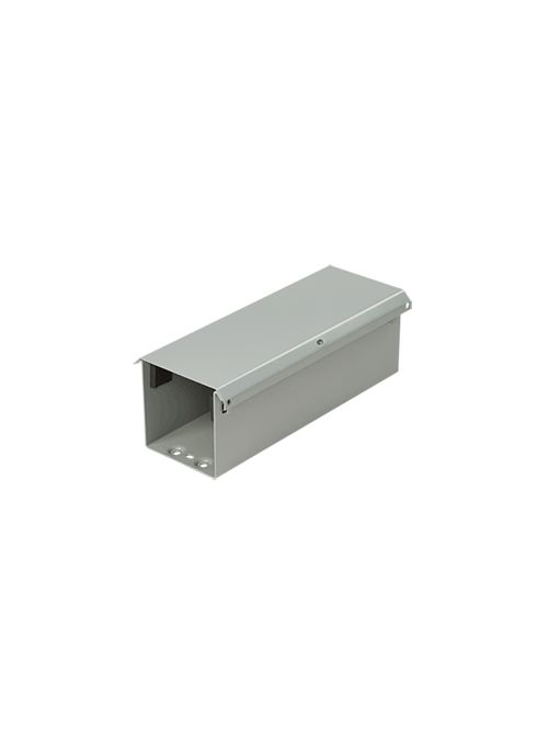 Hoffman F88T3R12 8 x 8 x 12 Inch NEMA 3R Gray Steel Lay-In Wireway Straight Section with Knockout Hoffman F88T3R12 8 x 8 x 12 Inch NEMA 3R Gray Steel Lay-In Wireway Straight Section with Knockout