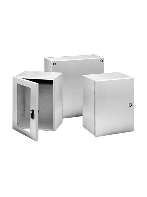 Hoffman LSC151512SS 5.91 x 5.91 x 4.72 Inch 14 Gauge 304 Stainless Steel NEMA 4X Inline Instrumentation Enclosure Hoffman LSC151512SS 5.91 x 5.91 x 4.72 Inch 14 Gauge 304 Stainless Steel NEMA 4X Inline Instrumentation Enclosure