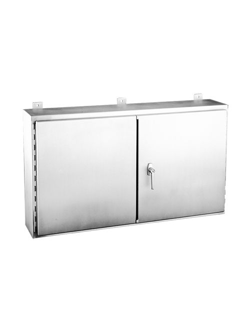 Hoffman A306010WFSSLP 30 x 60 x 10 Inch 14 Gauge 304 Stainless Steel NEMA 12 2-Door Wall Mount Enclosure Hoffman A306010WFSSLP 30 x 60 x 10 Inch 14 Gauge 304 Stainless Steel NEMA 12 2-Door Wall Mount Enclosure