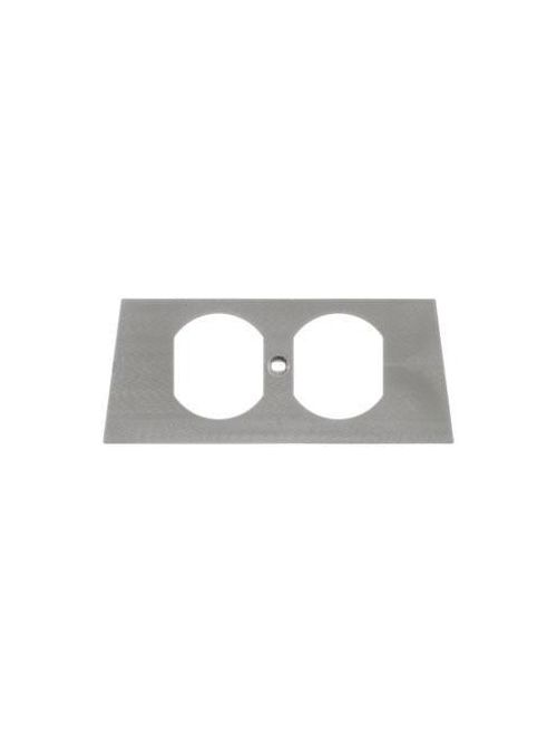 Product image for Hubbell LCFBP8 1.88 x 4.52 Inch Gray Duplex Face Plate