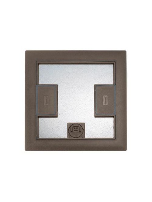 Product image for Hubbell LCFBCBRACover recessed floor box nylon non-metallic brown