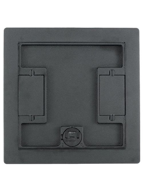 Product image for Hubbell LCFBCBKCCover recessed floor box metallic black