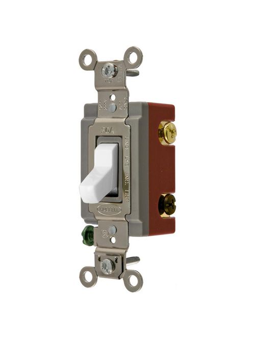 Product image for Hubbell CS1224WU SWITCH, COM, 4W, 20A 120/277V, WH, USA
