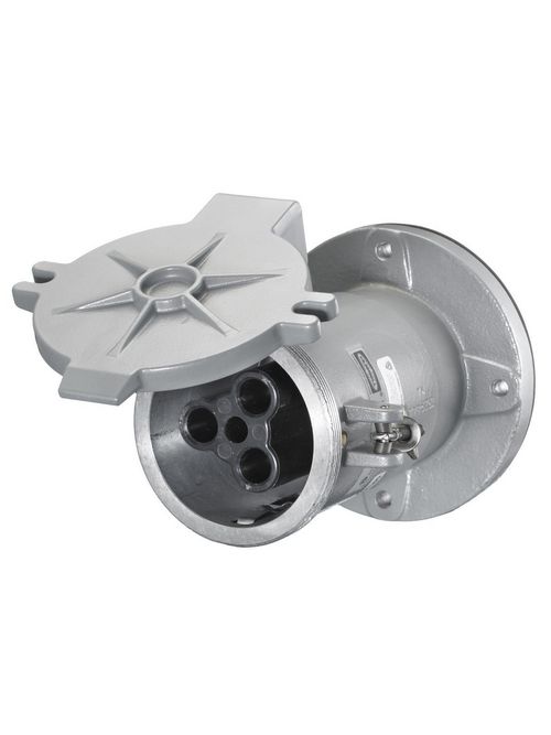 Hubbell Wiring Devices HBL4200RS1W 200 Amp 600 VAC 250 VDC 3-Pole 4-Wire Style I Watertight IEC Pin and Sleeve Receptacle Hubbell Wiring Devices HBL4200RS1W 200 Amp 600 VAC 250 VDC 3-Pole 4-Wire Style I Watertight IEC Pin and Sleeve Receptacle