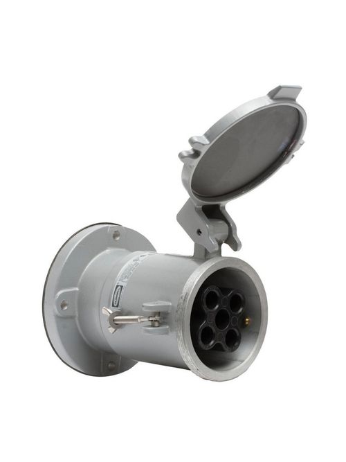 Hubbell Wiring Devices HBL4200RS2W 200 Amp 600 VAC 250 VDC 3-Pole 4-Wire Style II Watertight IEC Pin and Sleeve Receptacle Hubbell Wiring Devices HBL4200RS2W 200 Amp 600 VAC 250 VDC 3-Pole 4-Wire Style II Watertight IEC Pin and Sleeve Receptacle