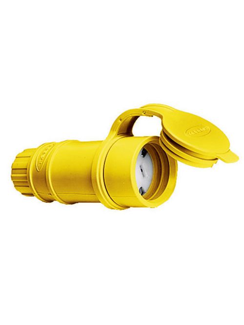 Hubbell Wiring Devices HBL15W47 15 Amp 125 Volt 2-Pole 3-Wire NEMA 5-15R Yellow Straight Blade Connector Hubbell Wiring Devices HBL15W47 15 Amp 125 Volt 2-Pole 3-Wire NEMA 5-15R Yellow Straight Blade Connector