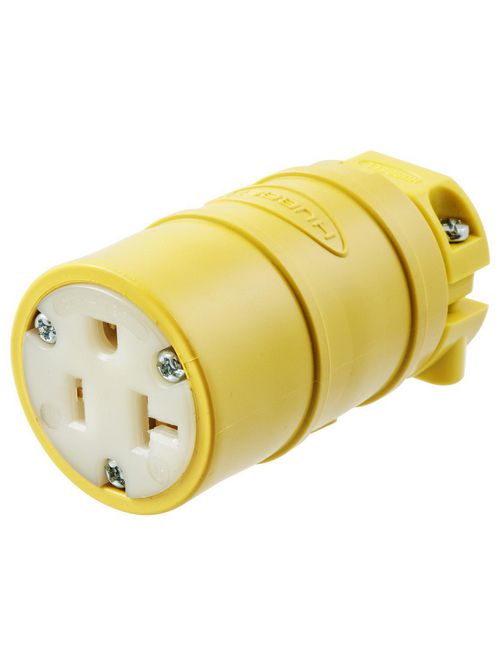Hubbell Wiring Devices HBL1533 20 Amp 125 Volt 2-Pole 3-Wire NEMA 5-20R Yellow Straight Blade Connector Hubbell Wiring Devices HBL1533 20 Amp 125 Volt 2-Pole 3-Wire NEMA 5-20R Yellow Straight Blade Connector