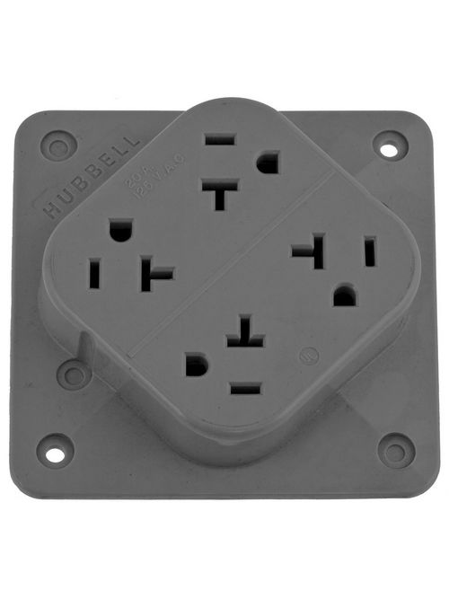 HWDK HBL420GY 4-PLEX RCPT, 20A 125V HWDK HBL420GY 4-PLEX RCPT, 20A 125V