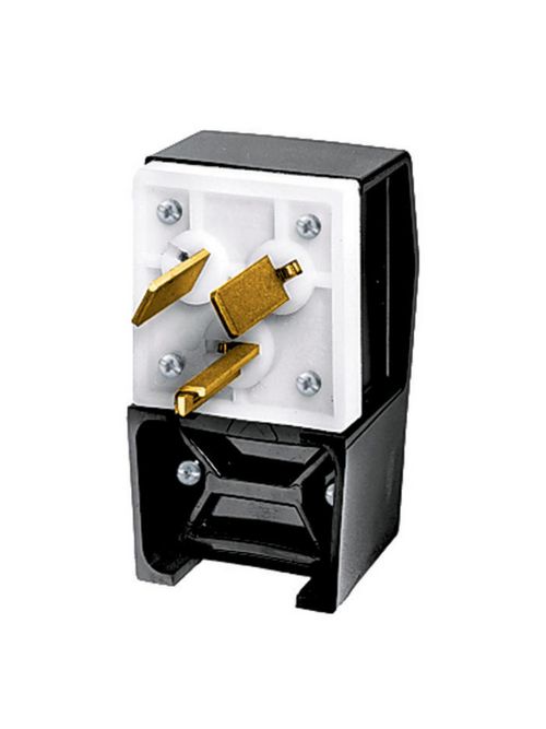 Hubbell Wiring Devices HBL9333 30 Amp 125/250 Volt 3-Pole 3-Wire NEMA 10-30P Black/White Nylon Straight Blade Plug Hubbell Wiring Devices HBL9333 30 Amp 125/250 Volt 3-Pole 3-Wire NEMA 10-30P Black/White Nylon Straight Blade Plug