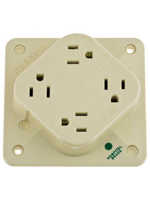 HWDK HBL415HI 4-PLEX HG RCPT, 15A 1 HWDK HBL415HI 4-PLEX HG RCPT, 15A 1