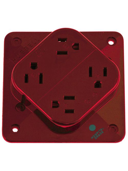 HWDK HBL415HR 4-PLEX HG RCPT, 15A 1 HWDK HBL415HR 4-PLEX HG RCPT, 15A 1