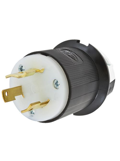 Hubbell Wiring Devices HBL2651 30 Amp 600 Volt 2-Pole 3-Wire NEMA L9-30P Black and White Locking Plug Hubbell Wiring Devices HBL2651 30 Amp 600 Volt 2-Pole 3-Wire NEMA L9-30P Black and White Locking Plug