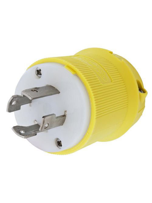 Hubbell Wiring Devices HBL27CM31 30 Amp 480 Volt 3-Pole 4-Wire NEMA L16-30P Yellow Locking Plug Hubbell Wiring Devices HBL27CM31 30 Amp 480 Volt 3-Pole 4-Wire NEMA L16-30P Yellow Locking Plug