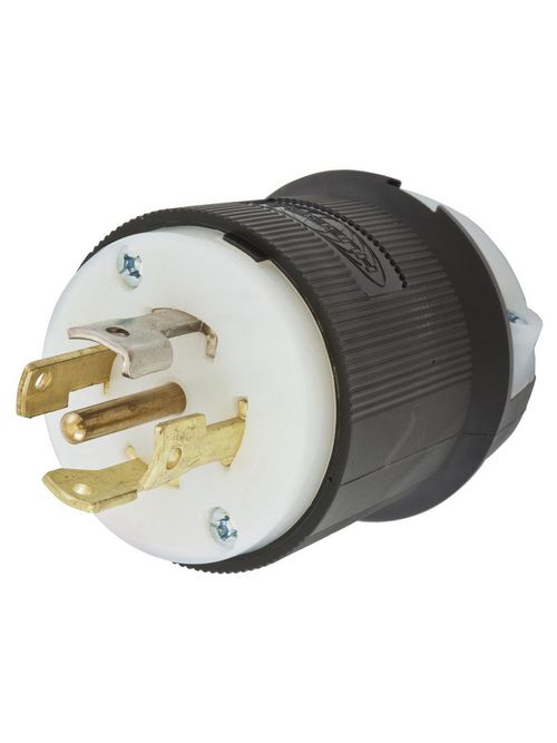 Hubbell Wiring Devices HBL2821 30 Amp 277/480 VAC 4-Pole 5-Wire NEMA L22-30P Black and White Locking Plug Hubbell Wiring Devices HBL2821 30 Amp 277/480 VAC 4-Pole 5-Wire NEMA L22-30P Black and White Locking Plug