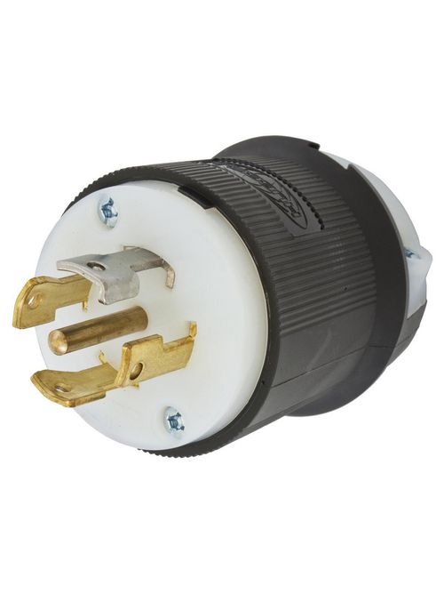 Hubbell Wiring Devices HBL2831 30 Amp 347/600 VAC 4-Pole 5-Wire NEMA L23-30P Black and White Locking Plug Hubbell Wiring Devices HBL2831 30 Amp 347/600 VAC 4-Pole 5-Wire NEMA L23-30P Black and White Locking Plug