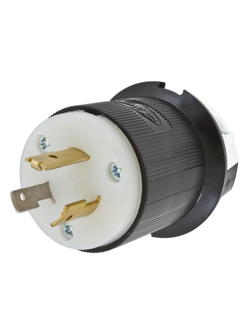 Hubbell Wiring Devices HBL3721 20 Amp 347 VAC 2-Pole 3-Wire NEMA L24-20P Black/White Nylon Locking Plug Hubbell Wiring Devices HBL3721 20 Amp 347 VAC 2-Pole 3-Wire NEMA L24-20P Black/White Nylon Locking Plug