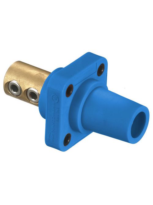 Hubbell Wiring Devices HBLFRBL 400 Amp 1-Pole Blue Double Set Screw Female Cam Type Receptacle Hubbell Wiring Devices HBLFRBL 400 Amp 1-Pole Blue Double Set Screw Female Cam Type Receptacle
