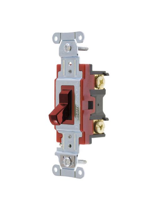 Hubbell Wiring Devices 1224R 20 Amp 120/277 VAC 4-Way Red Toggle Switch Hubbell Wiring Devices 1224R 20 Amp 120/277 VAC 4-Way Red Toggle Switch