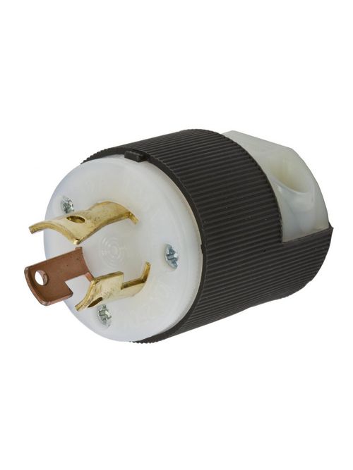 Hubbell Wiring Devices HBL7567C 10 Amp 250 VAC 3-Pole 3-Wire Non-NEMA Black/White Nylon Locking Plug Hubbell Wiring Devices HBL7567C 10 Amp 250 VAC 3-Pole 3-Wire Non-NEMA Black/White Nylon Locking Plug