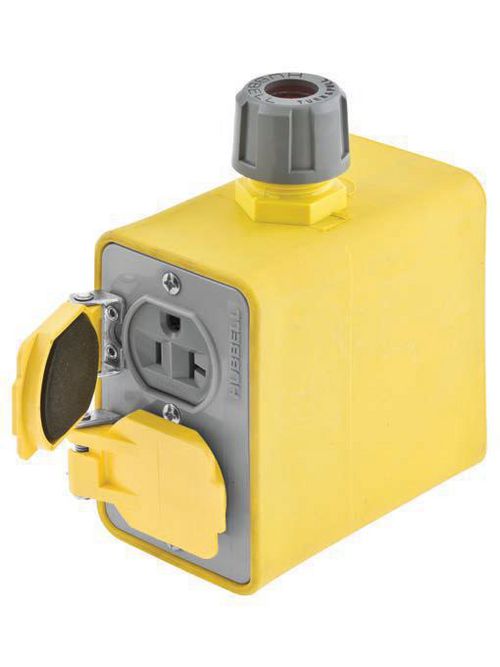 Product image for HUBWIR 3099H PORTABLE OUTLET BOX DEEP
