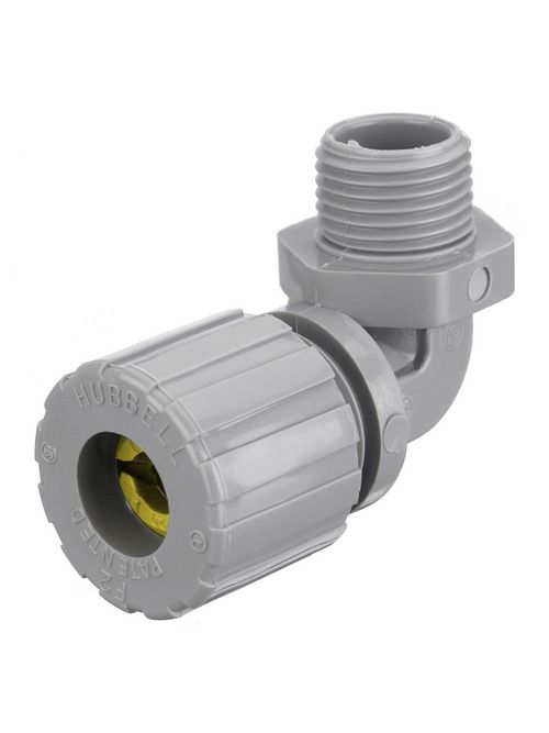 Hubbell Wiring Devices NHC1037CR 3/4 Inch Male Threaded 0.63 to 0.75 Inch Gray Nylon 90 Degrees Cord Connector Hubbell Wiring Devices NHC1037CR 3/4 Inch Male Threaded 0.63 to 0.75 Inch Gray Nylon 90 Degrees Cord Connector