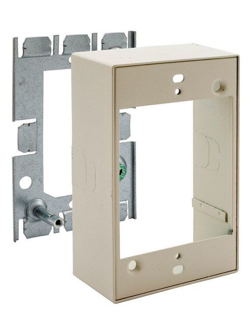 Product image for Hubbell HBL5751IV 1-Gang Ivory Metal Raceway Extension Box