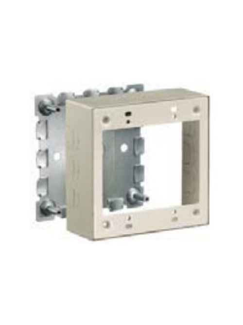 Product image for Hubbell Wiring Devices HBL57482W 2-Gang White Metal Raceway Standard Box