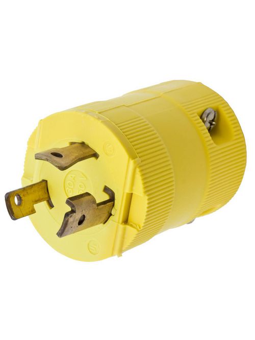Hubbell Wiring Devices HBL2621VY 30 Amp 250 Volt 2-Pole 3-Wire NEMA L6-30P Yellow Locking Plug Hubbell Wiring Devices HBL2621VY 30 Amp 250 Volt 2-Pole 3-Wire NEMA L6-30P Yellow Locking Plug
