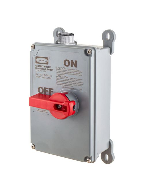 Hubbell Wiring Devices HBLDS3VFD 30 Amp 3-Phase 3-Pole NEMA 4X Non