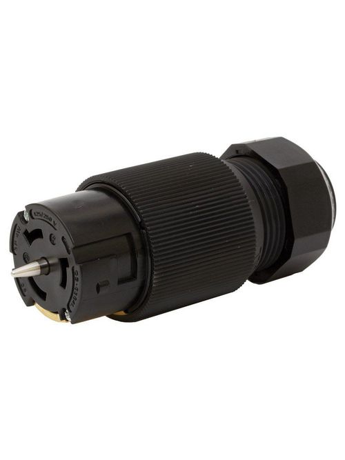 Hubbell Wiring Devices CS6364L 50 Amp 125/250 Volt 3-Pole 4-Wire Black Locking Female Connector Body Hubbell Wiring Devices CS6364L 50 Amp 125/250 Volt 3-Pole 4-Wire Black Locking Female Connector Body