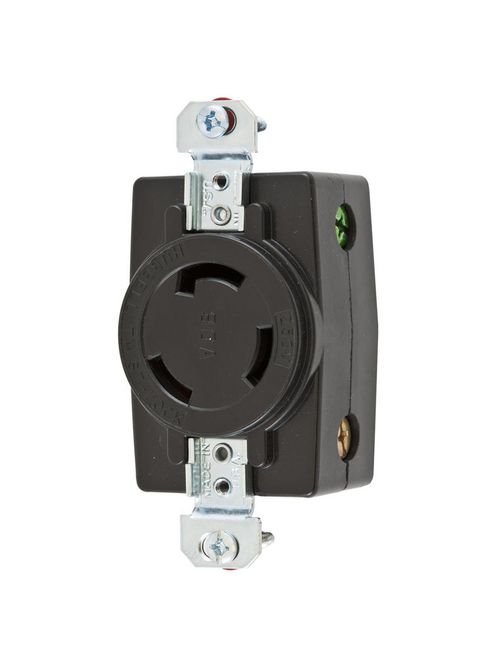 Hubbell Wiring Devices HBL3330 30 Amp 125/250 VAC 3-Pole 3-Wire Non-NEMA Black Single Flush Receptacle Hubbell Wiring Devices HBL3330 30 Amp 125/250 VAC 3-Pole 3-Wire Non-NEMA Black Single Flush Receptacle