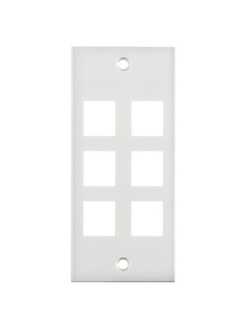 HPW HBL317SWA MOD FACE PLATE, 6-POR HPW HBL317SWA MOD FACE PLATE, 6-POR