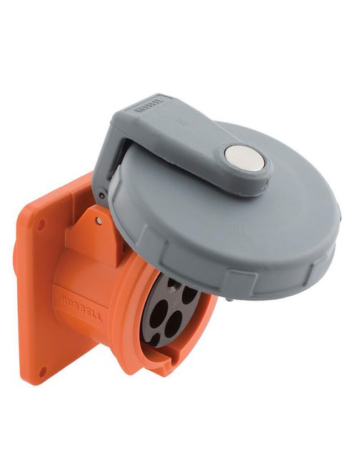 Hubbell Wiring Devices HBL4100R12W 100 Amp 125/250 Volt 3-Pole 4-Wire Watertight IEC Pin and Sleeve Receptacle Hubbell Wiring Devices HBL4100R12W 100 Amp 125/250 Volt 3-Pole 4-Wire Watertight IEC Pin and Sleeve Receptacle