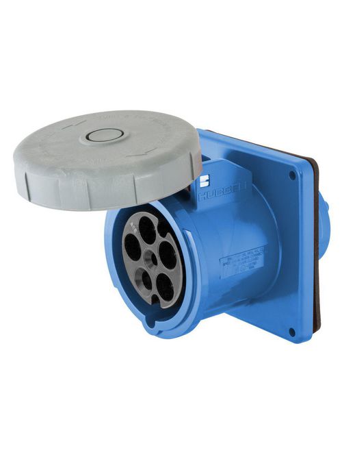 Hubbell Wiring Devices HBL5100R9W 100 Amp 120/208 Volt 4-Pole 5-Wire Blue Watertight IEC Pin and Sleeve Receptacle Hubbell Wiring Devices HBL5100R9W 100 Amp 120/208 Volt 4-Pole 5-Wire Blue Watertight IEC Pin and Sleeve Receptacle